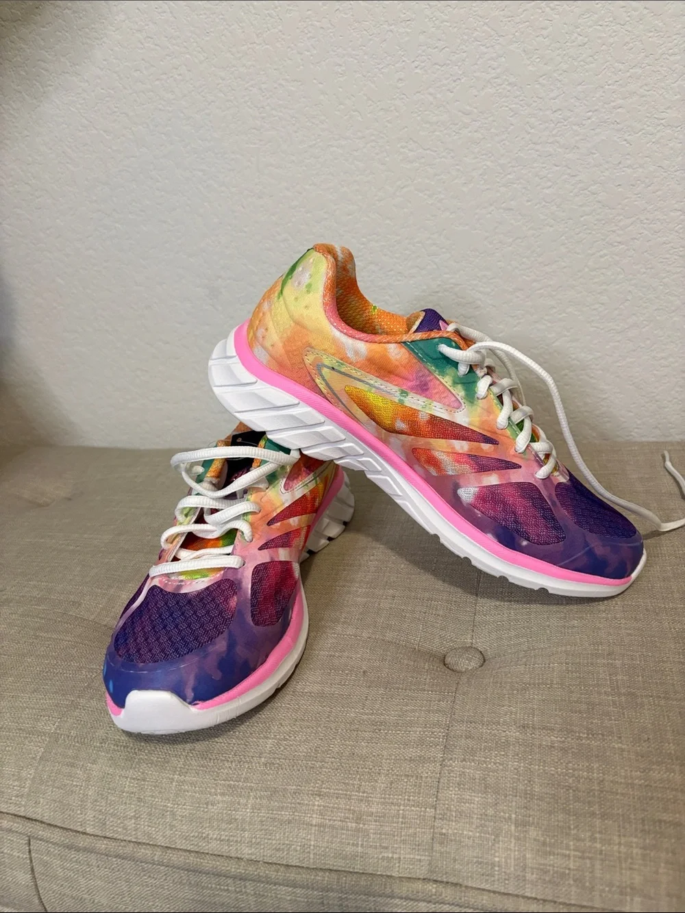 Fila Multicolor Athletic Sneakers with Pink and Purple Accents